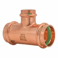 QUICKFITTING SUREPRESS Crimp Tee Fitting: 1 1/2 in CTS x 1 1/2 in CTS x 1 in CTS size, Copper (MPN SPWT553R)
