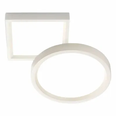 LIGHTOLIER Low Profile LED Slim Downlight: 5 in Dia, White, 5/8 in Ht, 650 lm, 3000K - Low-Profile Round Surface-Mount Downlights