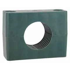 This replacement insert for Beta Clamps consists of a steel clamp with a polypropylene cushion, designed to secure and cushion a single hydraulic or pneumatic line. The ribbed bore helps prevent vibration, abrasion, and line movement in industrial piping systems.
