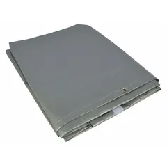 Polyethylene Endwall with Door, 93 x 92 in, Gray