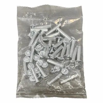 KINTER Binding Post: #8-32 Thread Size, 13/64 in Brl Dia, 1 in Brl Lg, Steel, Zinc-Plated - Binding Post Assemblies