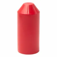 ELECTRIDUCT Heat Shrink End Caps: 25 Pk, 0.55 in I.D. Before Shrinking, 0.18 in I.D. After Shrinking (MPN HSEC-050-UV-RD-25PK)