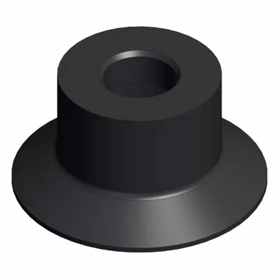 SMC Pad Unit: Flat, w/o Adapter, 13 mm Pad Dia, Silicone, Black, 40, 7 mm Pad Ht - Flat Type Automotive & Industrial Vacuum Pads