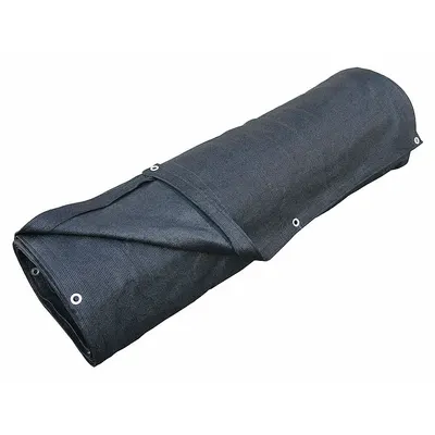 OEM Windscreen: Black, High-Density Polyethylene, 4 ft Overall Ht, 165 ft Overall Lg - Windscreens