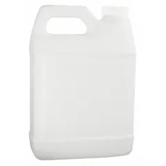 Rectangular Jug with Molded Side Handle, 64 fl oz, HDPE, White, F-Style, Screw On Cap