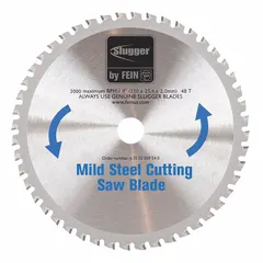 Circular saw blade designed for cutting thick metal, including steel. Features 48 teeth, 0.08-inch cut width, and 1-inch arbor size. Suitable for fabrication, construction, and maintenance tasks requiring precise cuts in heavy-gauge metal.