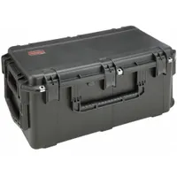 SKB Protective Case: 14 in x 29 in x 15 in Inside, No Foam, Black, 2 Wheels, 20 lb Wt, IP67, Latches (MPN 3I-2914-15BE)