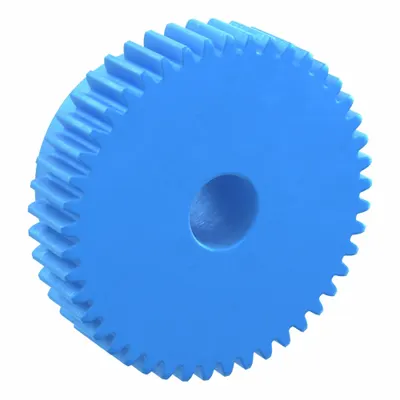 KHK GEARS Machined Spur Gear: Module m 1, 45 Teeth, 10 mm Bore Dia, Nylon, 20° Pressure Angle - Metric Spur Gears with Standard Hub