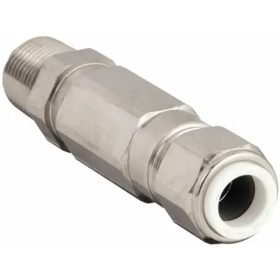 APPLETON ELECTRIC Enhanced Rating Cord Connector: Brass, 3/4 in MNPT, 0.44 in to 0.79 in - Straight Hazardous Location Metallic Cable Grips