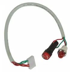 LED indicator designed as a direct replacement for compatible Dayton brand equipment, specifically for model 2MPU4. Provides visual status indication in material handling systems to help operators monitor machine state.
