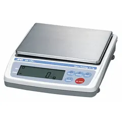 Bench-scale industrial balance with a 6 3/8 in x 5 1/4 in platform. Readability of 1 g/2 g/5 g and weighing units in dwt. NTEP rated for legal-for-trade applications. Equipped with RS-232C interface for data communication. Not IP rated or washdown rated.