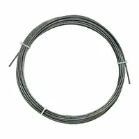 APPROVED VENDOR Wire Rope: Galvanized Steel, 7 x 19, 200 lb Working Load Limit, 100 ft Overall Lg
