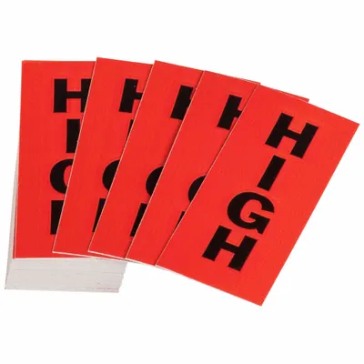 BRADY Pipe Marker Label Kit: High, Red, Black, Fits 2 1/2 to 7 7/8 in Pipe O.D. - Brady Pipe Marking Labeling Kit Replenishment Labels