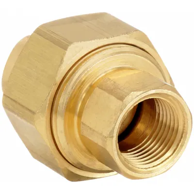 PARKER Metal Pipe Straight: Union, 1/4 in x 1/4 in - Threaded High-Pressure Pipe Fittings