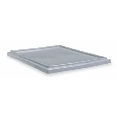 This plastic lid is designed for standard stacking and nesting totes, compatible with AKRO-MILS model 35300. It measures 29 1/2 x 19 1/2 inches and is gray in color. The lid is FDA compliant, making it suitable for use in applications requiring food-contact or sanitary material handling.