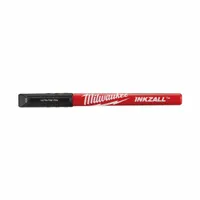 MILWAUKEE Ink Industrial Marker: Bullet, Black, Std Actuation Style, Point, 4 PK (MPN 48-22-3164)