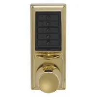 KABA SIMPLEX Mechanical Push Button Lockset: Brass (MPN 1011-03-41)