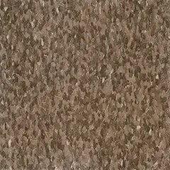 This vinyl composition tile (VCT) features a Smokey Brown color with an Imperial Texture finish. Each tile measures 12 inches in width. Suitable for commercial and institutional flooring applications requiring durable, low-maintenance surfaces.