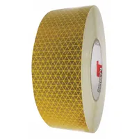 Reflective Tape: Construction/Emergency Vehicles/Utility, Yellow, 2 in Wd, 50 yd Lg, Acrylic (MPN 18752)