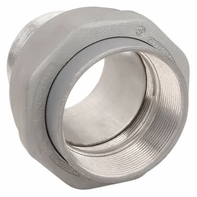APPLETON ELECTRIC Straight Union - Conduit to Box: Aluminum, UNY, 3 1/2 in Trade Size, Female to Male