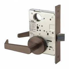 This passage lever lockset is designed for interior doors where locking is not required, such as hallways or closets. It features an ANSI F01 passage function allowing free entry from both sides. The Augusta style lever is ADA compliant for accessibility. Finish is Dark Oxidized Satin Bronze, Oil Rubbed on bronze material.