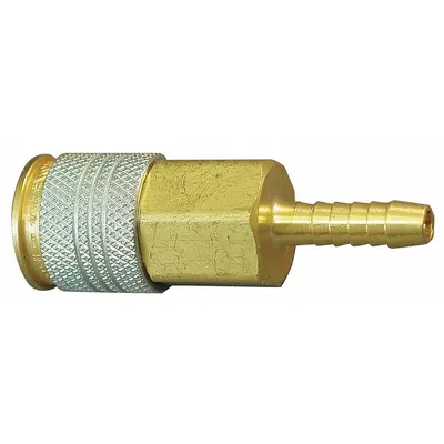 HANSEN Quick Connect Hose Coupling: 1/4 in Body Size, 1/4 in Hose Fitting Size - Universal Interchange Brass Quick-Connect Air Coupling Bodies