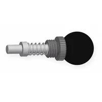 Weld Mount Retractable Spring Plunger: Ball Knob, 0.375 in Plunger Wd, 0.6 in Plunger Projection (MPN GI3/8-1.5-B--B3)