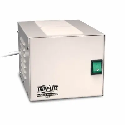 TRIPP LITE Isolation Transformer: 500 W Power Rating, 120V, 120V AC, 5-15P, 5-15R - Hospital Grade Isolation Transformers