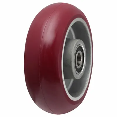 ALBION Caster Wheel: 8 in Wheel Dia., 2 in Wheel Wd, Polyurethane, 1,500 lb Load Rating - Polyurethane Tread on Aluminum Core Wheels