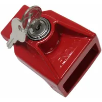 JENDYK Gladhand Lock: Aluminum, Red, Keyed Different, (2) Key/Lock, 2 1/8 in Ht, 3 1/4 in Dp (MPN GHAL-KD)