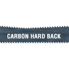 Carbon steel band saw blade, 100 ft length, hard back construction, 18 teeth per inch. Cuts wood, plywood, aluminum, plastic, and soft metal. For straight cuts in general fabrication and maintenance tasks.