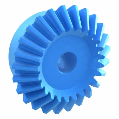 KHK GEARS Miter Gear: For 90° Shaft Angle, Module m 2, 25 Teeth, Nylon, 10 mm Bore Dia - Straight Teeth Metric Miter Gears