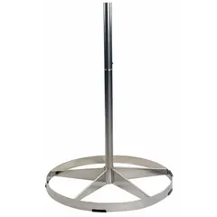 This Dayton pedestal base is constructed from stainless steel with a gray finish, featuring a 33 1/2 in base diameter. It provides a stable and corrosion-resistant foundation for supporting industrial equipment, machinery, or fixtures in demanding environments.