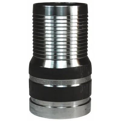 DIXON Barbed Hose Fitting: For 3 in Hose I.D., Carbon Steel x Carbon Steel - Multipurpose (Air, Water, Chemical) Barbed Combination Nipples