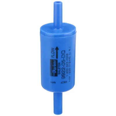 PARKER Compressed Air Filter: Polyvinylidene Fluoride, 1/4 in Tube, 0.01 micron - Disposable Compressed Air Filters