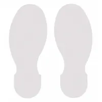 Floor Marking Tape: Footprint, Solid, White, No Legend, 3 1/2 in x 10 in, 8 mil Tape Thick, 10 PK (MPN 104411)