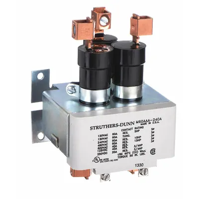 STRUTHERS-DUNN Mercury Displacement Contactor: 240V AC, 60 A Full Load Current - Resistive - Mercury Displacement Contactors