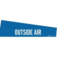 Pipe Marker: Outside Air, Blue, White, Fits 2 1/2 to 7 7/8 in Pipe O.D., 1 Pipe Markers, 5 PK (MPN 7206-1-PK)