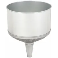 Galvanized Spout Funnel: Steel, 256 fl oz Fluid Capacity, 9 5/8 in Overall Dia, 11 7/8 in Overall Ht (MPN 94463)