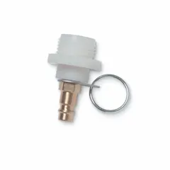 This airline temperature control for supplied-air respirators (SAR) is designed for use with ambient air pumps and low-pressure air sources. It includes an OBAC (On-Board Air Cartridge) for onboard air filtration. Compatible with Allegro-brand systems.