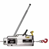 TRACTEL Manual Cable Hoist: Hook Mounted - No Trolley, 2,000 lb Lifting Capacity (MPN 00869912430K)