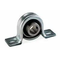 DAYTON Pillow Block Bearing: 1 in Bore, Steel, Set Screws, 1 3/16 in Shaft Ht, 4.437 in Overall Lg