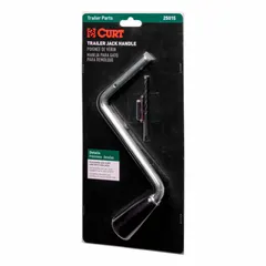 Side-wind handle designed for use with compatible CURT jacks. Provides a secure grip for manual raising and lowering of trailers, RVs, and heavy equipment during fleet and vehicle maintenance.