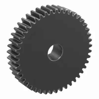 KHK GEARS Hubless Spur Gear: Module m 2, 45 Teeth, 18 mm Bore Dia, Black Oxide Coated Carbon Steel - Hubless Metric Spur Gears