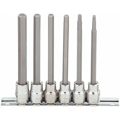 WESTWARD Socket Bit Set: 1 - 25 Pieces, 3/8 in Drive Size, 6 Pieces - Hex Bit Socket Sets