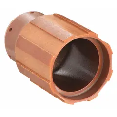 Replacement swirl ring for Hypertherm handheld plasma torches. Directs gas flow to create a swirling action that stabilizes the arc and improves cut quality. Compatible with T30v, 45m, and 45v torch series.