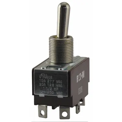 EATON Toggle Switch: 3 Position, 6 Connections, DPDT, Spade Terminals Connection - Panel-Mount Toggle Switches
