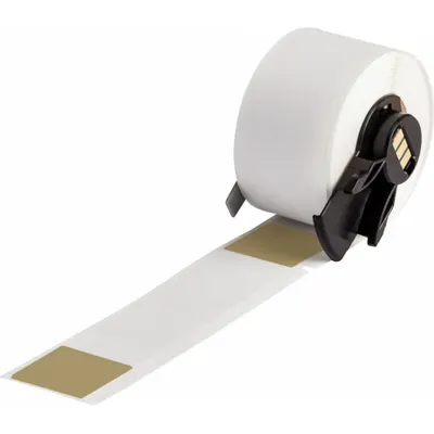 BRADY Wraparound Label: 4 in x 1 in, 1 in, Vinyl, Brown (Matte) - Brady Precut Label Rolls