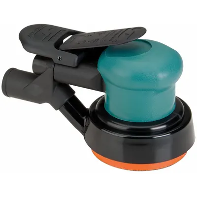 DYNABRADE Air Orbital Sander: 3 1/2 in Disc, Pressure Sensitive Adhesive, 3/32 in Orbit - Central Vacuum Random Orbital Sanders