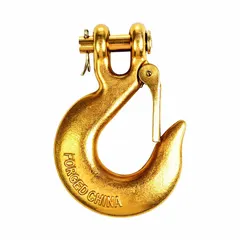 General purpose slip-hook for lifting and rigging applications requiring quick, secure connections. Constructed from alloy steel with a Grade 70 rating and 1 in material thickness. Suitable for use with chains or slings in material handling, construction, and industrial hoisting.